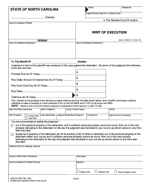 Writ of Execution