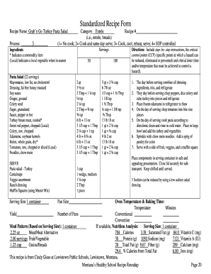 Grab’n Go Turkey Pasta Salad Recipe Form