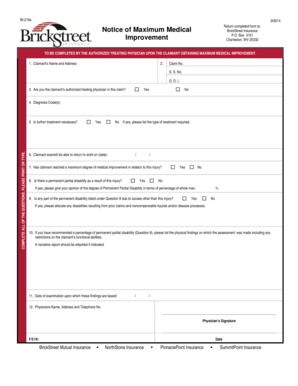Notice of Maximum Medical Improvement