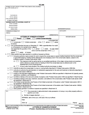 California Letters of Conservatorship
