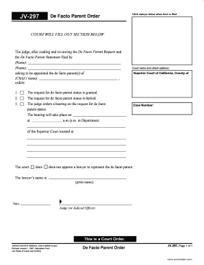 De Facto Parent Order