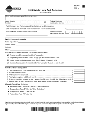 Retirement letter sample - MONTANA MHPE Rev 04 14 2014 Mobile Home Park Exclusion 15