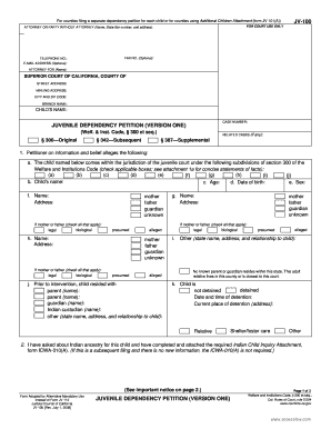 Juvenile Dependency Petition