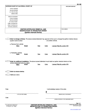 California Ignition Interlock Modification Order