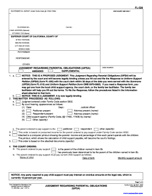 Judgment Regarding Parental Obligations