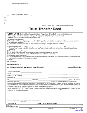 California Trust Transfer Deed