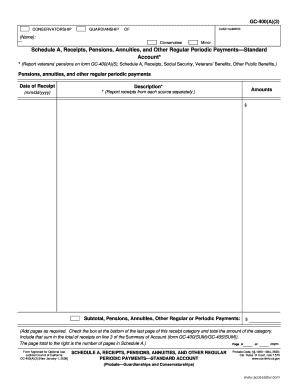 California Conservatorship Guardianship Receipts Form
