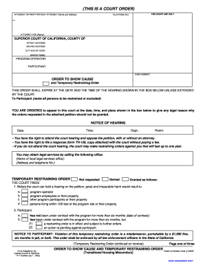 California Transitional Housing Misconduct Court Order