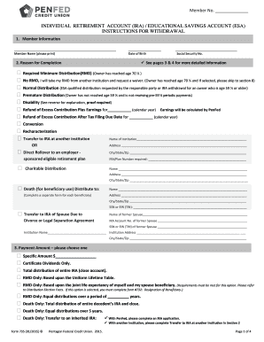IRA Withdrawal Instructions Form