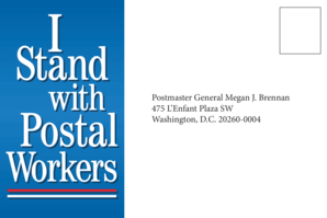 Letter of Support for Postal Workers