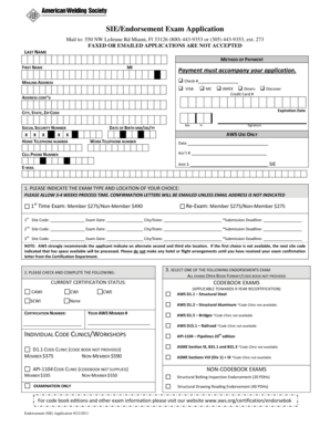 SIE Endorsement Exam Application
