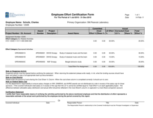 Employee Effort Certification Form