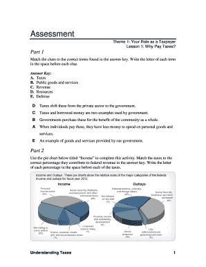 Understanding Taxes Worksheet