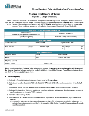 Texas Hepatitis C Drug Prior Authorization Form