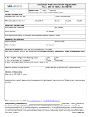 Medication Prior Authorization Request Form