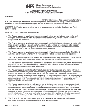 Illinois Medical Assistance Program Participation Agreement