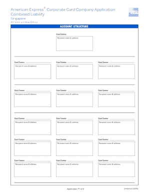 American Express Corporate Card Application
