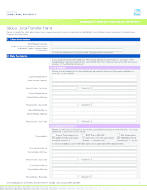 Fillable Online Global Data Transfer Form Fax Email Print - pdfFiller