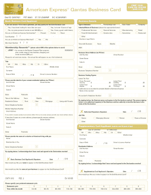 American Express Qantas Business Card Application