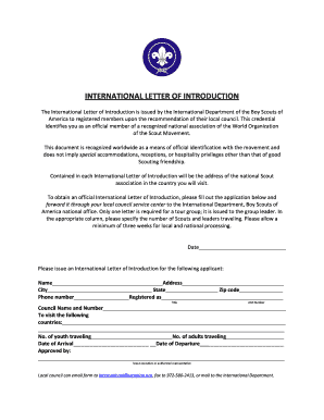 International Letter of Introduction