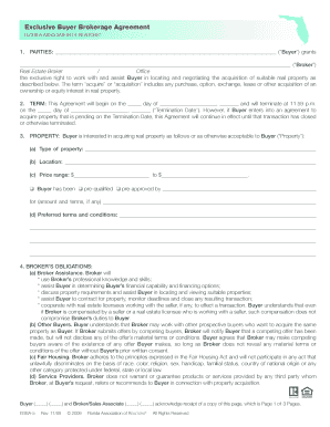 Exclusive Buyer Brokerage Agreement
