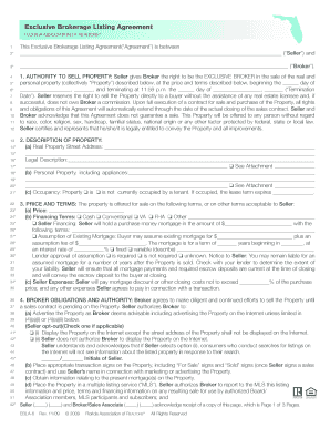 Exclusive Brokerage Listing Agreement