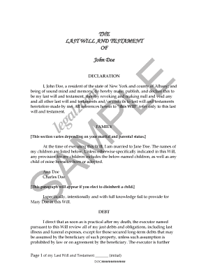 Last Will and Testament