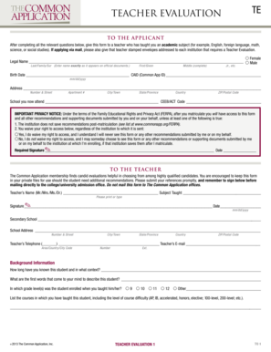 Instructor evaluation form common app - Teacher Evaluation TE - Duke Admissions - admissions duke