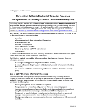 University of California Electronic Information Resources User Agreement