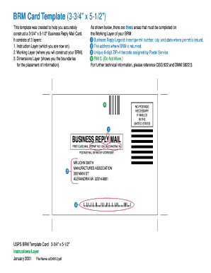 USPS Business Reply Mail Card Template