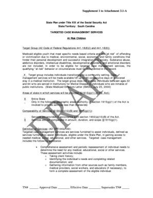 South Carolina Targeted Case Management Services Form