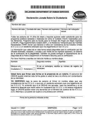 Declaración Jurada Sobre la Ciudadanía