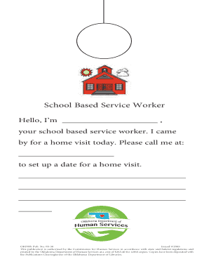 School Based Service Worker Home Visit Request