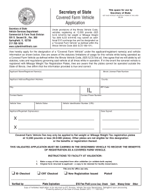 Illinois Covered Farm Vehicle Application