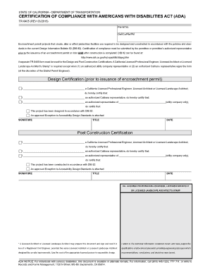 California ADA Compliance Certification