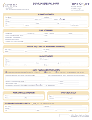 DUA/P2P Referral Form
