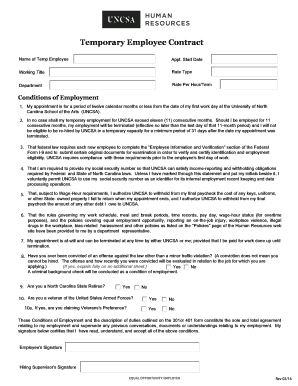 Temporary Employee Contract