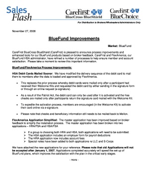 CareFirst BlueFund HSA Application