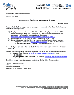 Maryland Health Insurance Subsidy Application