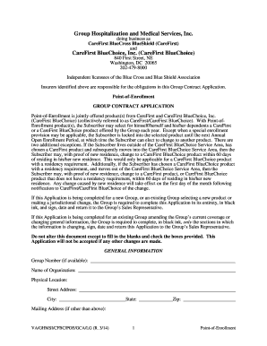 CareFirst Group Contract Application