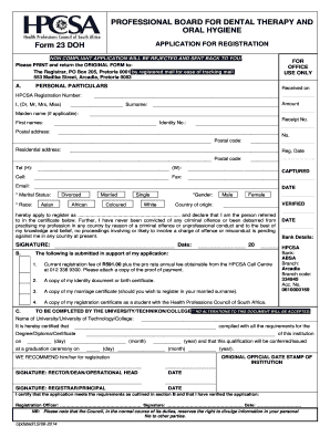 DOH Application for Registration