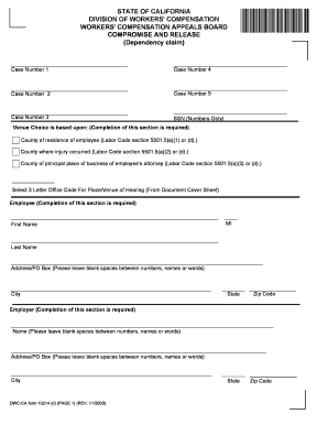California Workers' Compensation Compromise and Release