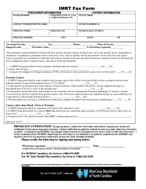 IMRT Fax Form