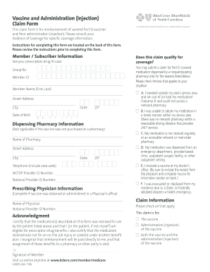 Medicare Part D Vaccine Claim Form
