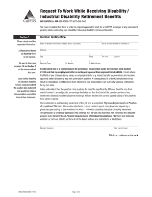 Request To Work While Receiving Disability