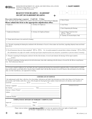 Missouri Hardship Hearing Request