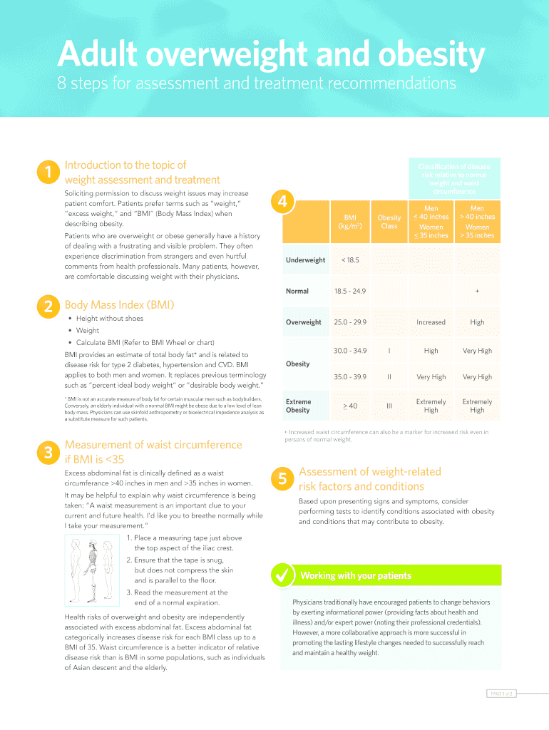 Fillable Online Adult overweight and obesity Fax Email Print - pdfFiller
