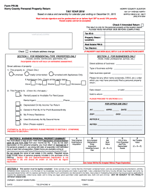 Horry County Personal Property Return