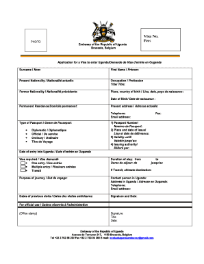 Demande de Visa d’entrée en Ouganda