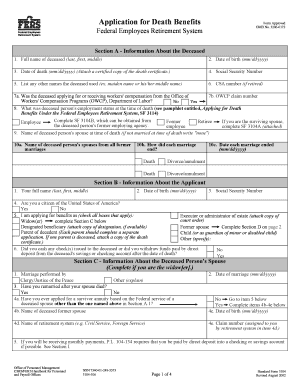 Application for Death Benefits
